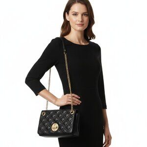 *Kate Spade Cynthia Astor Court Black Quilted Shoulder Bag